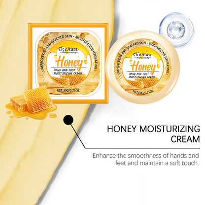 Honey Hand Foot Moisturizing Cream Nourishing Softens Cuticles Anti Dry Cracked Smooth Moisturizing Hand Foot Care Cream
