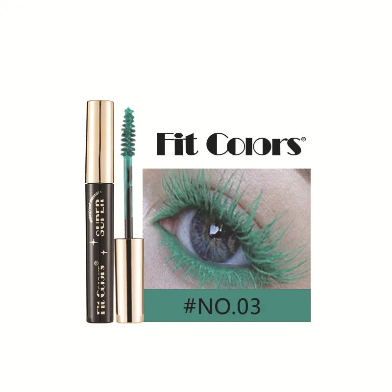 Colored Mascara Waterproof Blue White Black Purple Lengthen Eyelashes 4D Silk Fiber Eyelash Extension Eyes Makeup for Party Use