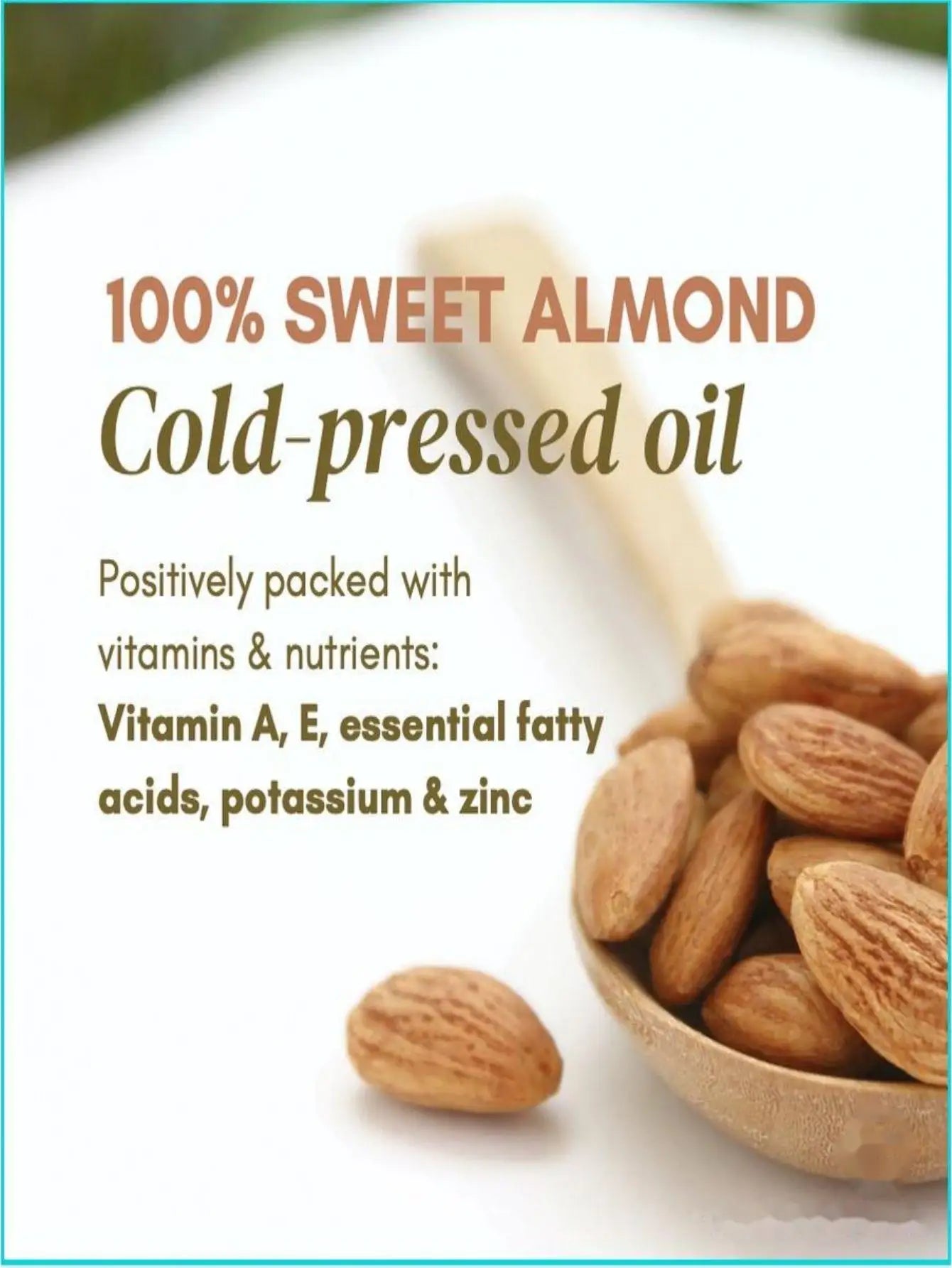 100% sweet almond oil essence shrinks pores, reduces fine lines, nourishes skin, and cleans face