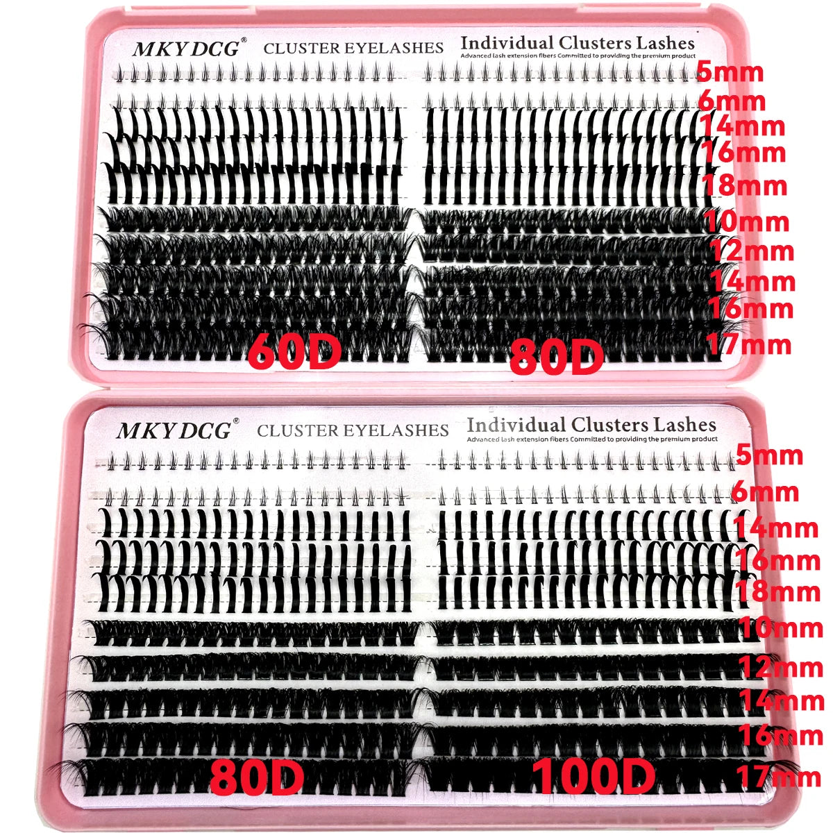 60D-100D Cluster Eyelash Extensions with Lash Spikes Lash Clusters Wispy Eyelashes Clusters Fluffier Individual Lashes Clusters