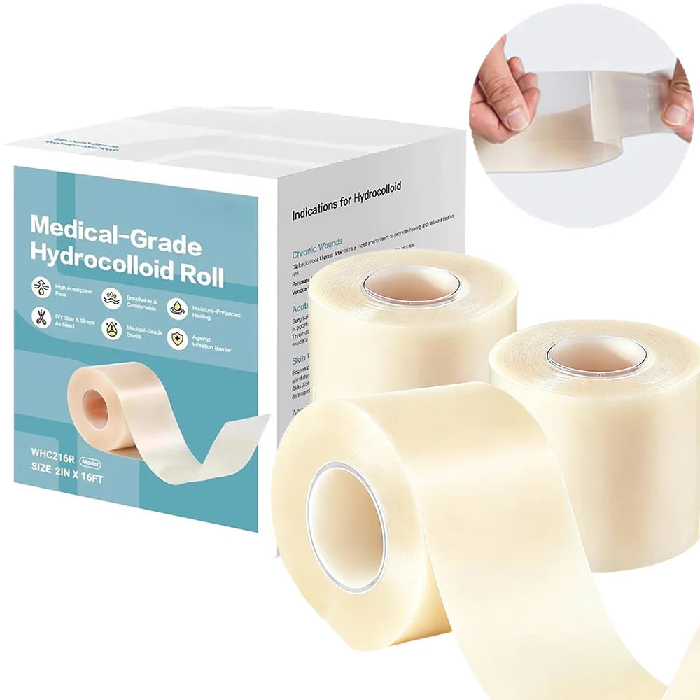 Hydrocolloid Roll Self-Adhesive Hydrocolloid Patch Bandage For Wound Care Bed Sore Bandages Hydrocolloid Gel Waterproof Patches