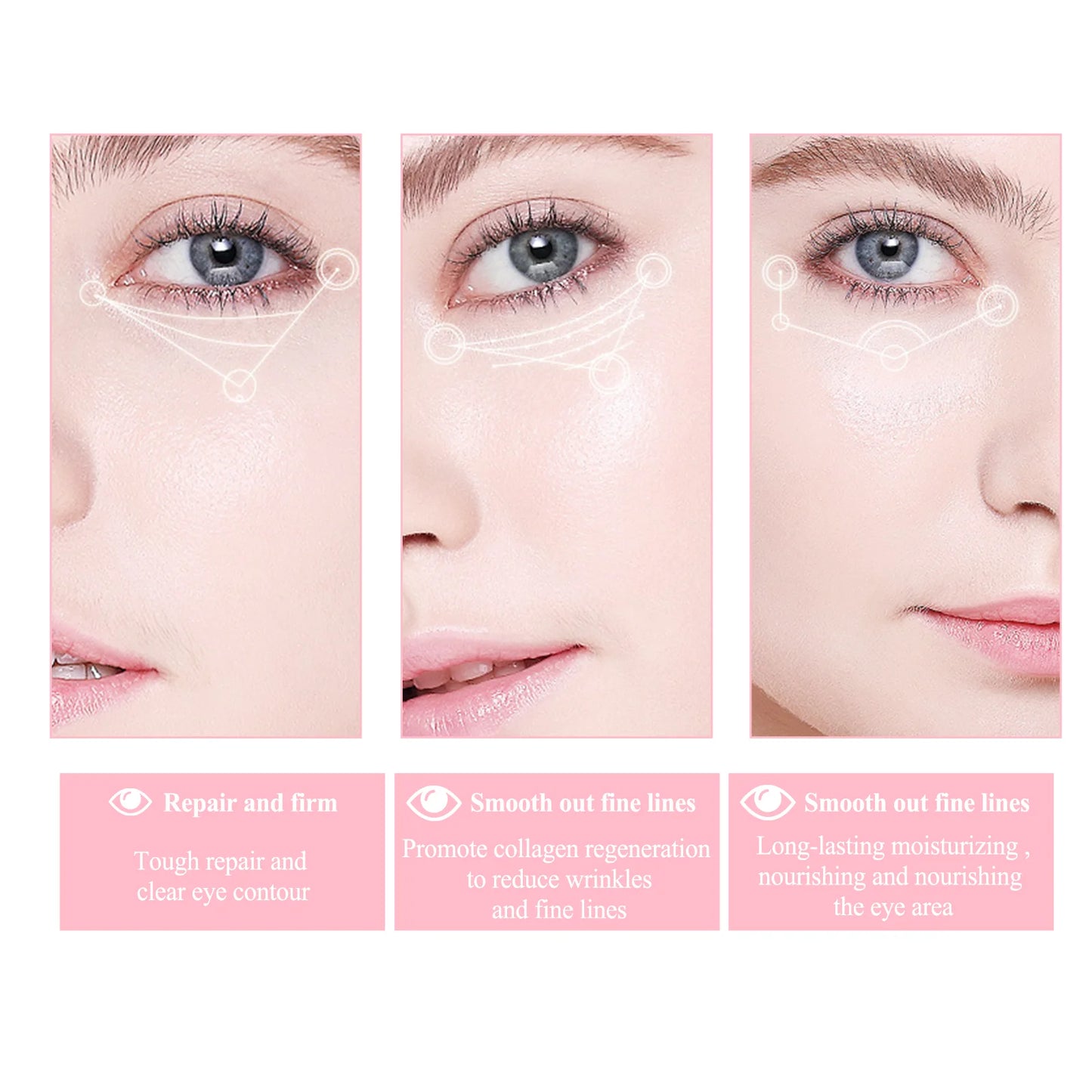 Retinol Eye Cream Stick Lifting Fade Fine Line Remove Dark Circles Eye Bags Anti Puffiness Moisturizing Smoothing Eye Skin Care