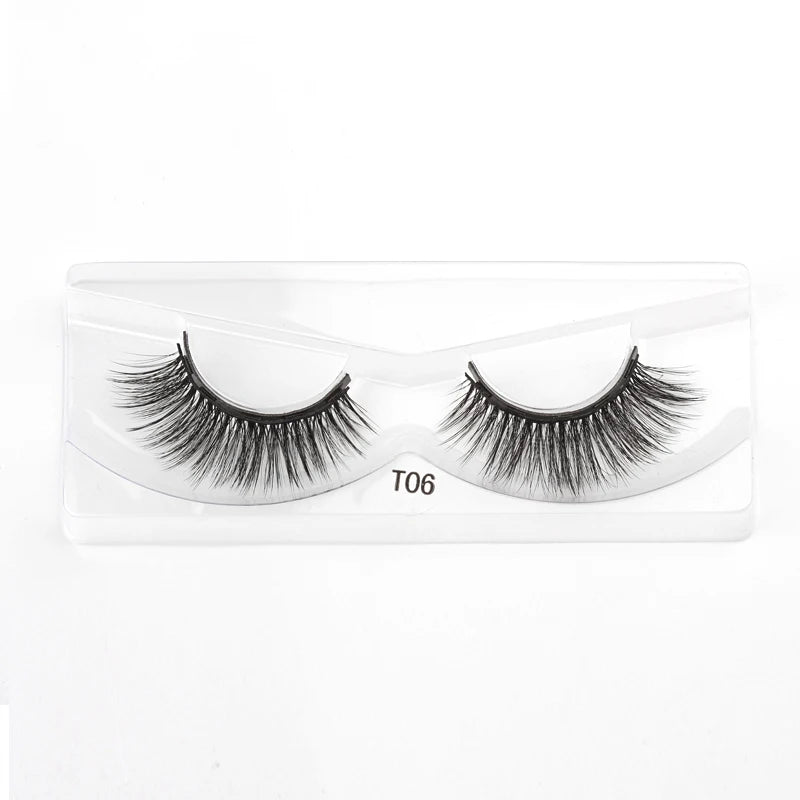 Hot 1/3Pairs Magnetic Eyelashes Soft False Lashes Repeated Use Mink Lashes Waterproof Liquid Eyeliner Tweezer Eyelash Makeup Set