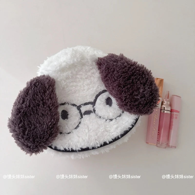 Large Capacity Cosmetics Storage Bag Kuromi My Melody Hello Kitty Cartoon Plush Bag Makeup Bag Travel Storage Bag Gifts Girl