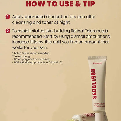 Seoul 1988 Eye Cream Niacinamide Retinoic Acid Ginseng Essence Firm Cream Lighten Fine Lines Deep Moisturizing Care Essence Set