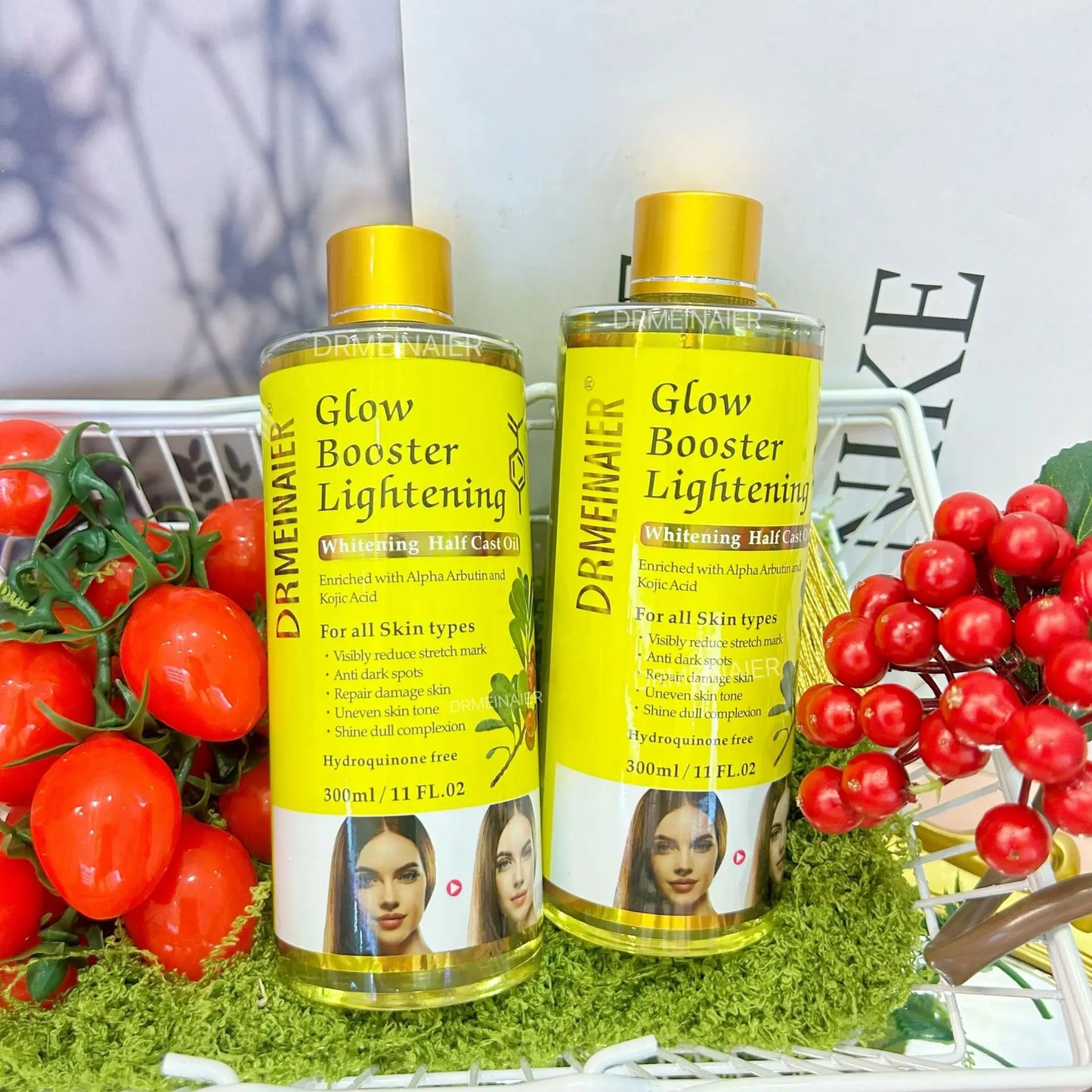 200ml Alpha Arbutin And Kojic Acid Whitening Serum Glow Booster Cast Oil Reduce Stretch Mark And Dark Spots Repair Damage Skin