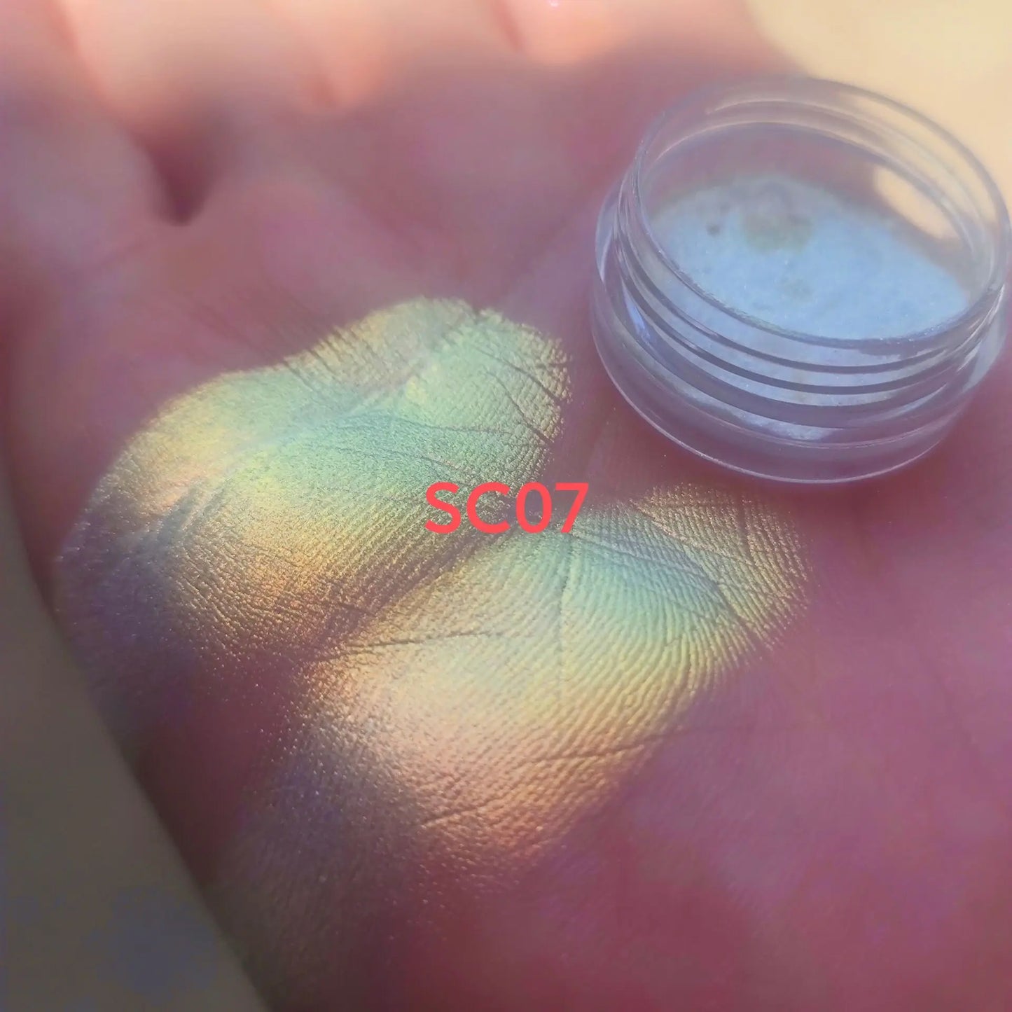 0.25g  White Chameleon Glitter Aurora Pigment Rainbow Highlights Multichrome Pigment Powder