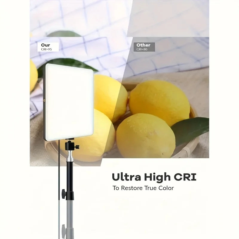 Video fill light 10.0 inch with adjustable tripod stand 43.31 inch stand, suitable for studio flash photography, makeup photogra