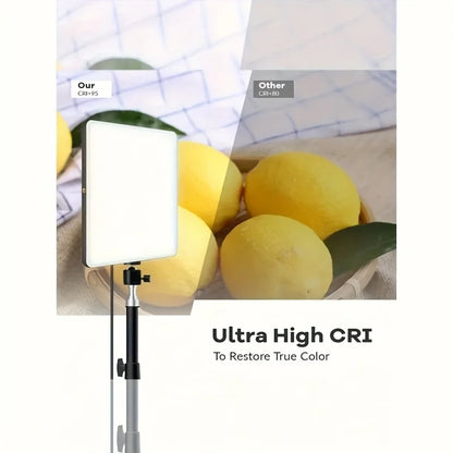 Video fill light 10.0 inch with adjustable tripod stand 43.31 inch stand, suitable for studio flash photography, makeup photogra