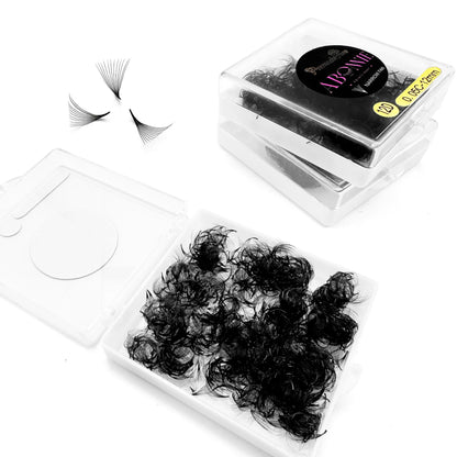 ABONNIE 500 Premade Narrow Fans Bouquet Eyelashes 8D-20D Pointy Base Mid Stem Promade Loose Fans Eyelash