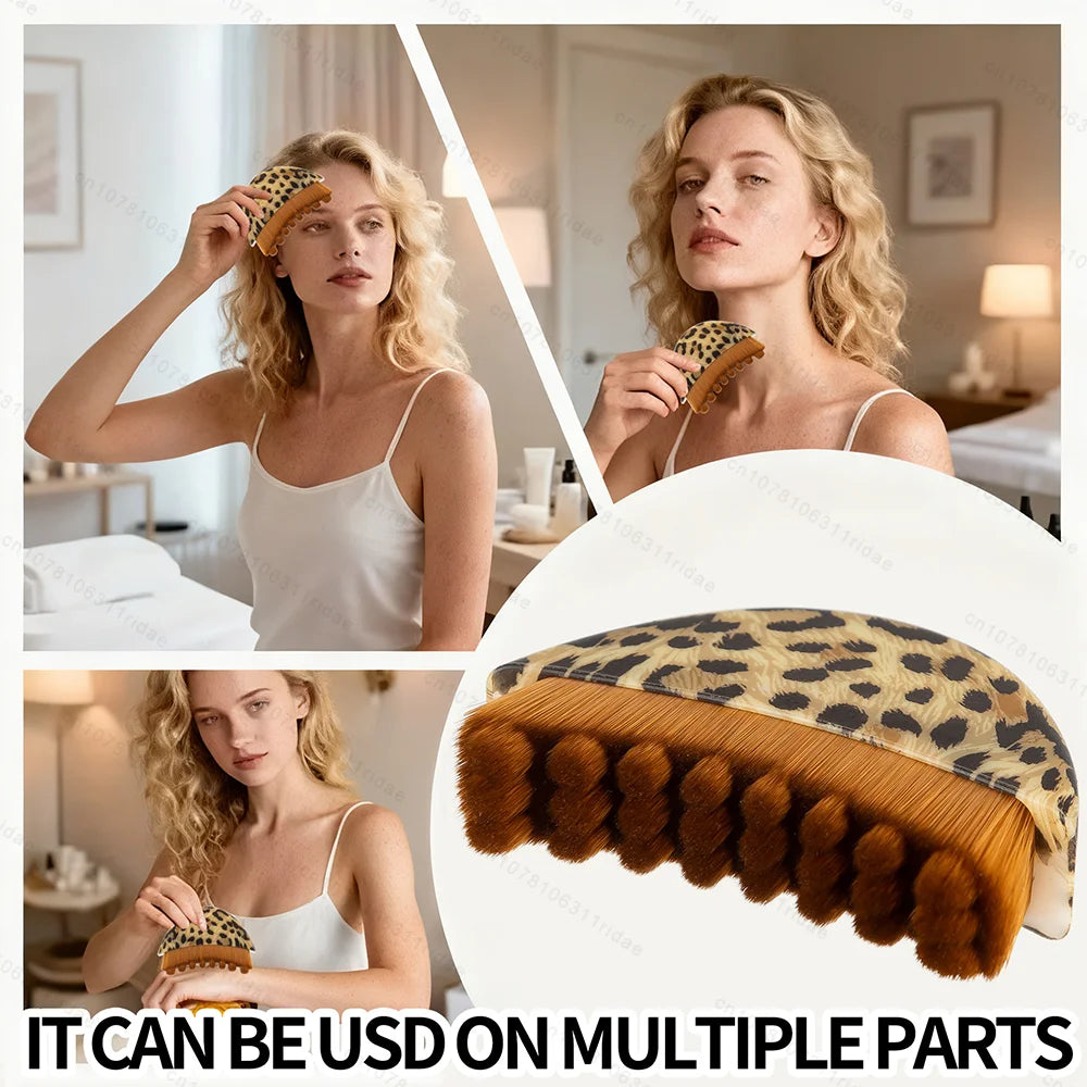 Lymphatic Contour Face Brush Soft Exfoliation Brush Reduce Puffiness Relief Fatigue Massager Skin Sculpting Tool Dry Brushing