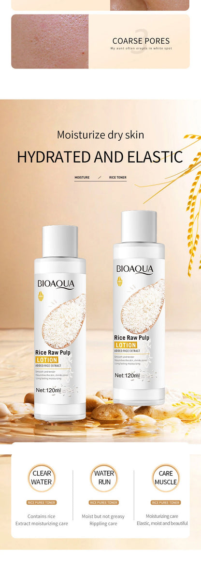 BIOAQUA Whtie Rice Face Lotion Whitening Moisturizing Anti Wrinkles Anti Wrinkles Anti-Aging  Facial Serum Essence Skin Care