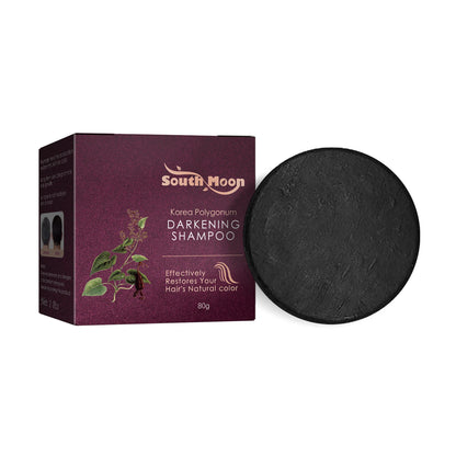 South Moon Polygonum Hair Darkening Shampoo Soap Repair Gray Color Cover To Black Anti Dandruff Oil Control Hair Roots Hair Care