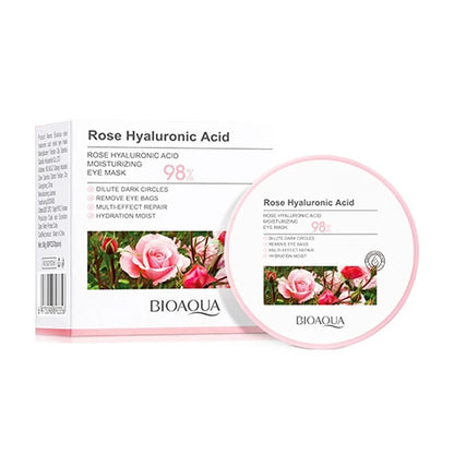 60pcs BIOAQUA Rose Hyaluronic Acid Eye Mask Anti Dark Circles Eye Bags Moisturizing Anti-Aging Eye Patches Skin Care Products