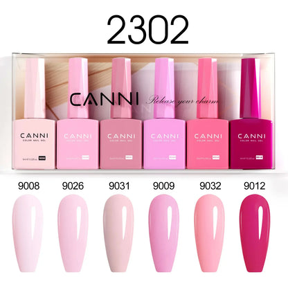 9ml CANNI TPO FREE HEMA FREE Ultra Consistency Nail Gel Polish Set Round Brush Semi Permanent Soak Off UV LED Gel Nail Kit