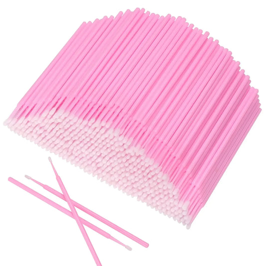 100 PCS Disposable Micro Applicators Brush Eyelash Extension Individual Applicators Mascara Brush for Make up and Clean and Comp