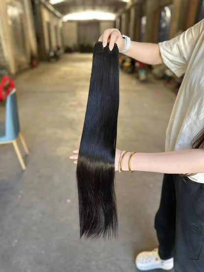 Straight Hair Bundles Extensions Smooth Ombre Hair Weaving 36Inch Super Long Synthetic Straight Hair Bundles Full to End