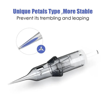 Thunderlord 20pcs Tattoo Needle Permanent Makeup Tattoo Cartridges Membrane System Round Liner 1R For Universal Tattoo Machine