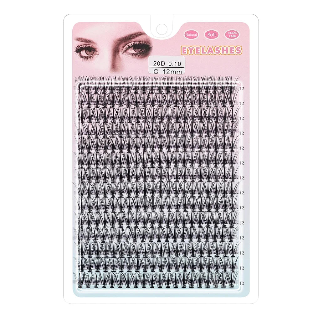 48/60/160/280Pcs Cluster Natural Eyelashes Extensions Lashes Clusters False Eyelash Clusters Extensions Individual Lashes Makeup