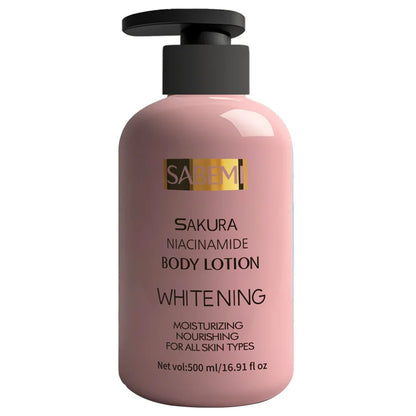500ml Sakura Niacinamide Body Lotion Smooth Hydrating Improving Dry Moisturizer Whitening Skin Moisturizing Lotion Lightening