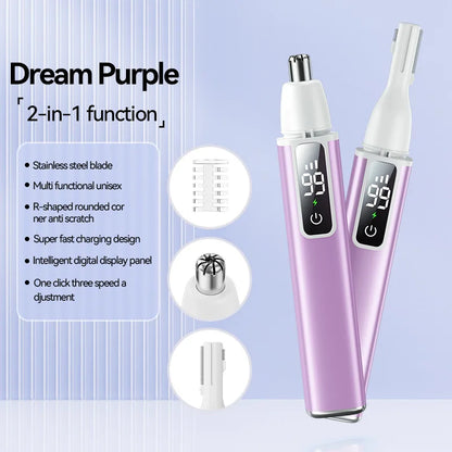 Electric Eyebrow Trimmer Type -c Charging Face Eyebrow Shaver Eye Brow Epilator Nose Hair Trimmer Security Painless Beauty