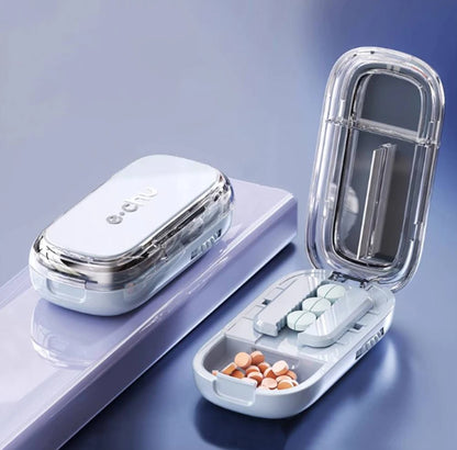 3in1 Medicine Cutter Precise Cutting Into Half / Third / Quarter Drug Divider Organizer Portable Tablet Splitting Pills Splitter