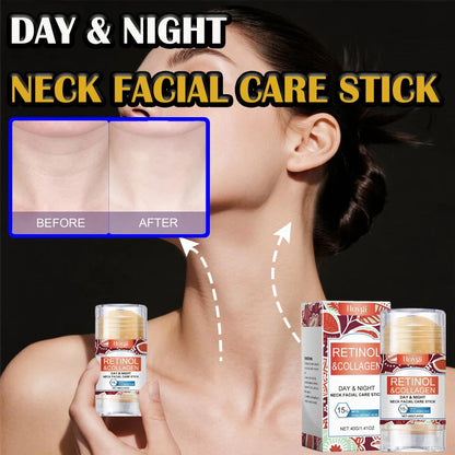 Retinol & Collagen Neck Cream Neck Face Firming Stick with Jojoba Oil Moisturizing Lifting Hyaluronic Acid for All Skin Types