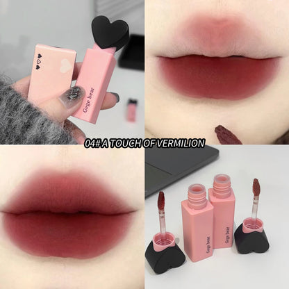 Dreamy Sweetheart Velvet Lip Glaze Gege Bear Matte Soft Texture Not Easy To Stick Cup Long-Lasting Lipstick