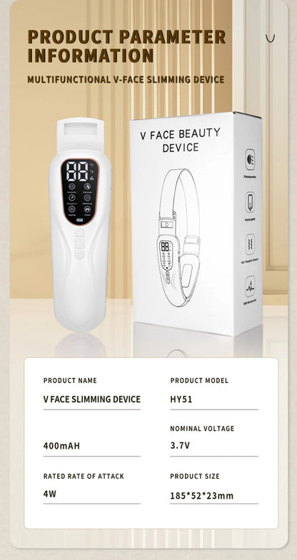 EMS Microcurrent Facial Device Rechargeable V-Lift Massager with Vibration Modes&Electrode Pads for Home Skincare and Contouring
