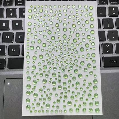 Rhinestone Acrylic Face Decoration Sticker Party Eyes Makeup Crystal Self-adhesive DIY Sticker Girls Face Diamond Tattoo Sticker