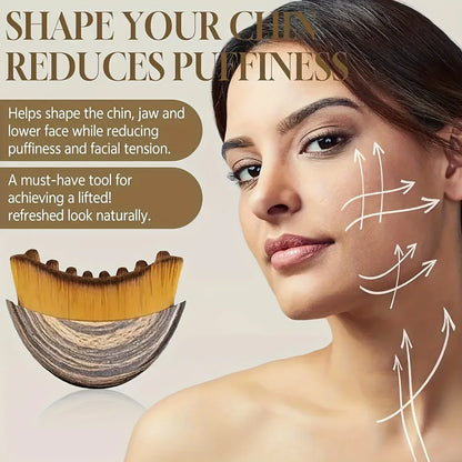Lymphatic Contour Face Brush & Gua Sha Set,Face Brush, Lymphatic Drainage Massager for Face, Jawline & Chin Sculpting