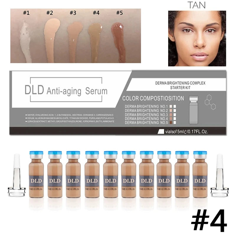 5ml BB Cream Glow Serum Starter Kit Niacinamide/Peptide Facial Foundation Cream Treatment Microparticles Moisturizing Skin Care