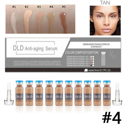 5ml BB Cream Glow Serum Starter Kit Niacinamide/Peptide Facial Foundation Cream Treatment Microparticles Moisturizing Skin Care