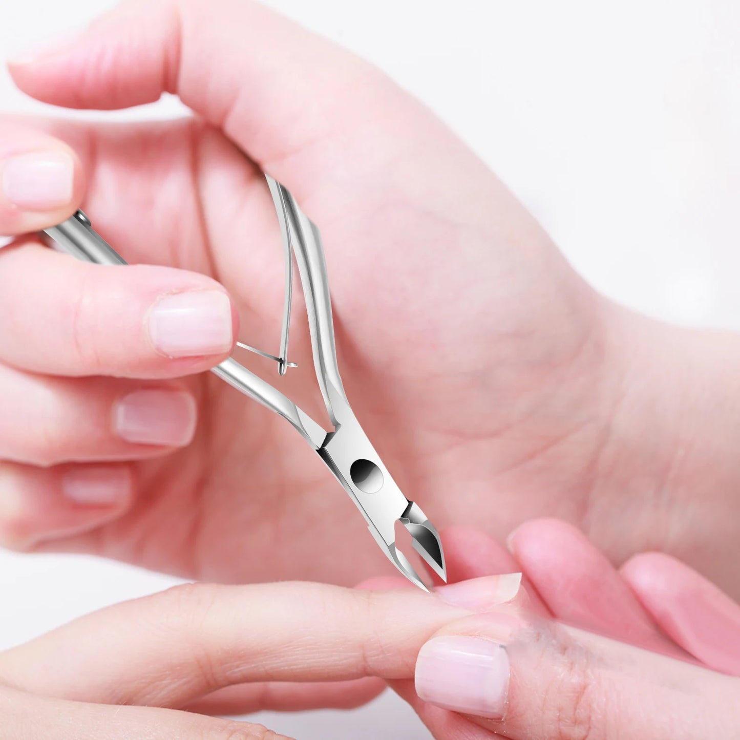Stainless Steel Dual-Purpose Cuticle Nippers with Nail Pusher for Cuticle Removal And Trimming for Fingernails & Toenails