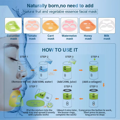 Face Mask Maker Machine Facial Treatment DIY Automatic Fruit Natural Vegetable Collagen Home Use Beauty Salon SPA beauty Device