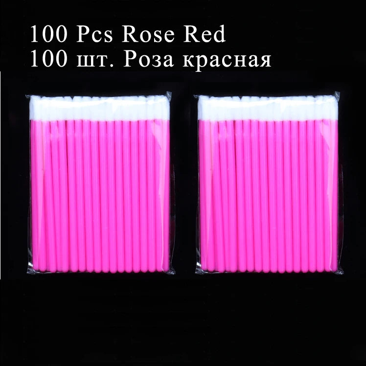 100pcs Disposable Makeup Lip Brush Lipstick Mascara Wands Applicators Eyelash Eyeshadow Lip Gloss Brushes Cosmetic Tools
