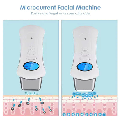 Professional Microcurrent Facial Device Handheld Galvanic Spa Machine Anti-Aging Skin Rejuvenation Lifting Wrinkle Beauty Tool