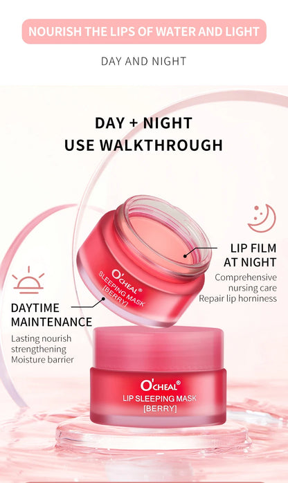 O'CHEAL 1 Pcs Sleeping Mask Maintenance Moisturizing Lip Gloss Mask Cream Plump Lips Serum Care Nourishing Lip Mask Balm