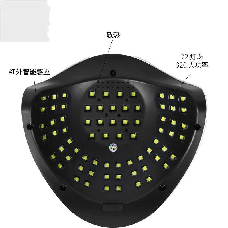 X19 Nail Drying Device - LED Ultraviolet Lamp - Professional Nail Art Accessories for Drying Nail Glue - Phototherapy for Nails
