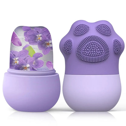 Massage Face - Silicone Beauty Tool for Women，Facial Ice Roller for Skin Care - Reduce Eye Puffiness 1Pcs