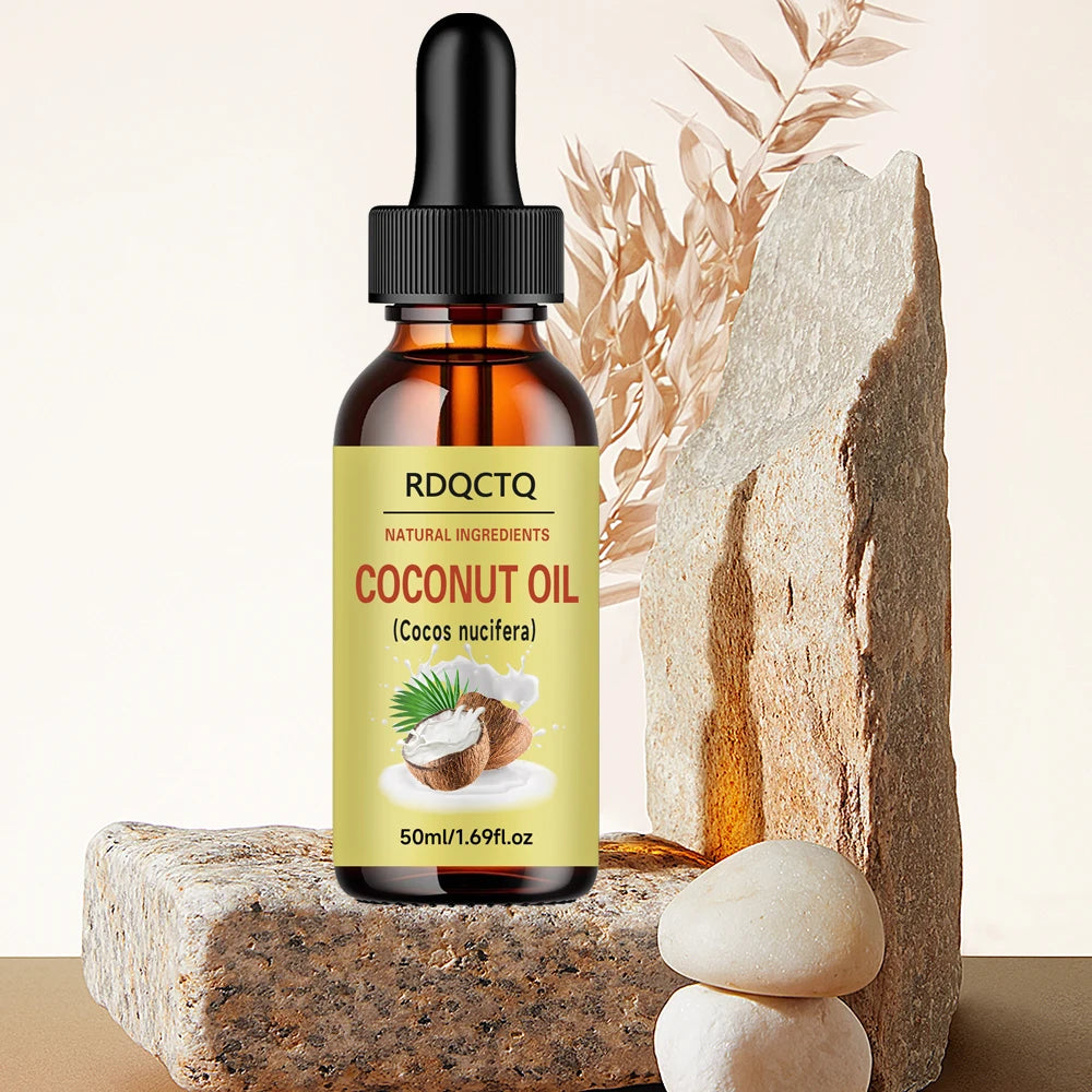 RDQCTQ Coconut Oil for Dry Hair & Sensitive Skin- Natural Moisturizer & Nourishing Treatment