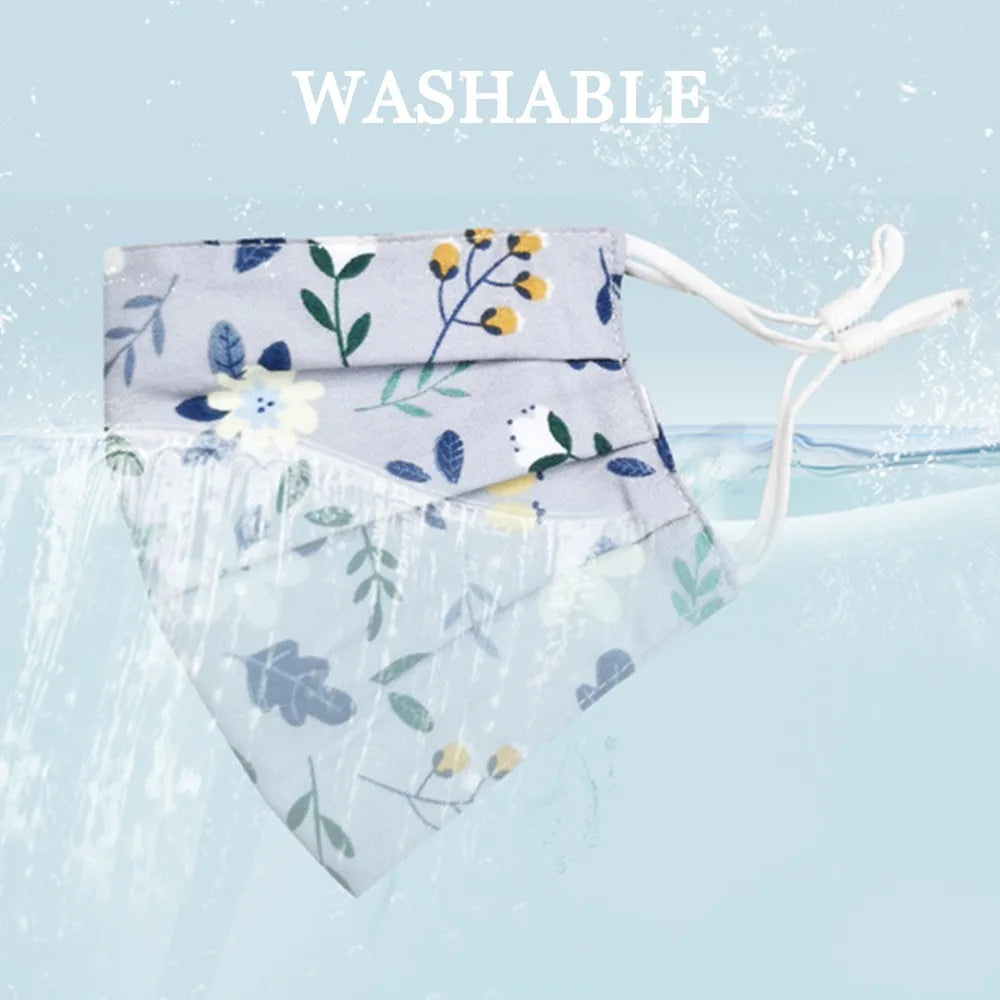 Breathable Cotton Printing Mask Fashion Washable Anti-UV Riding Face Mask Skin-Friendly Anti Dust Sunscreen Mask Outdoor Sports