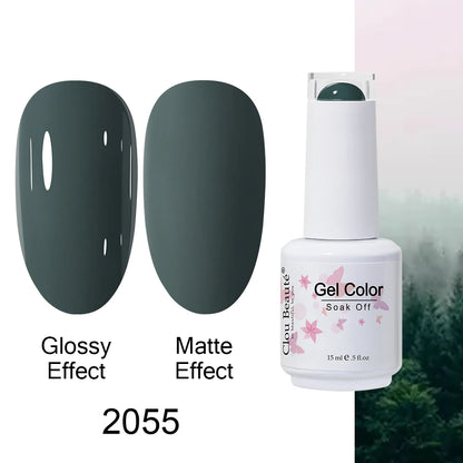 Clou Beaute 15ml Nail Gel Polish Warm Color Dark Red Brown Semi Permanent Nail Art Manicure Soak Off LED UV Varnishes Lacquer
