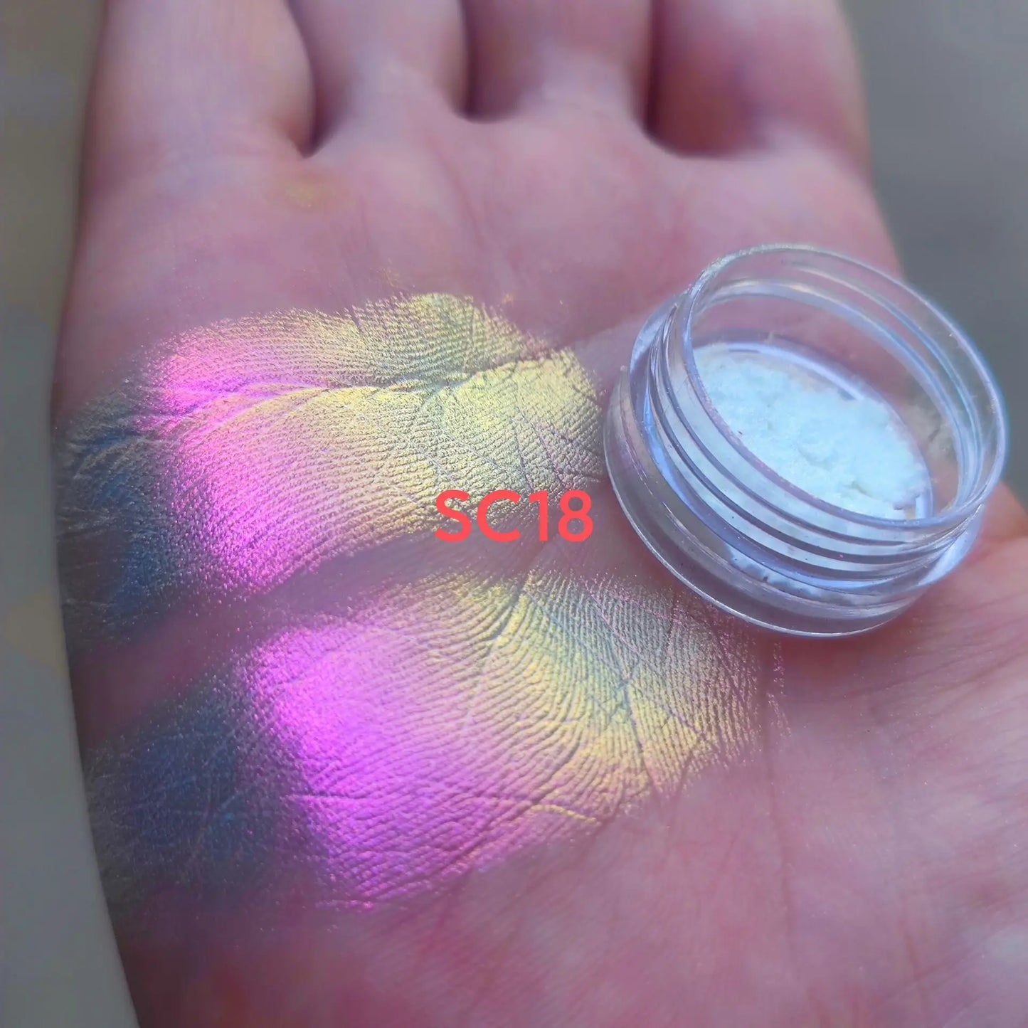 0.25g  White Chameleon Glitter Aurora Pigment Rainbow Highlights Multichrome Pigment Powder