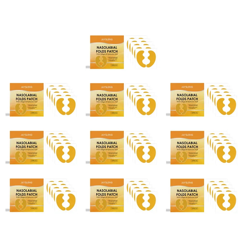 Nasolabial Folds Patch Contain Collagen Hyaluronic Acid Firming Skin Fade Fine Lines Deep Moisturizing Facial Mask Anti Wrinkle