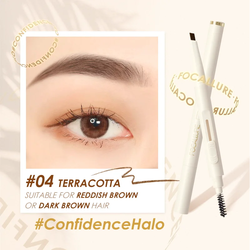 FOCALLURE Wholesale Eyebrow Pen Super Waterproof Long-lasting Natural Eye Brow Makeup Black Brown Eyebrow Sliding Tattoo Pencil