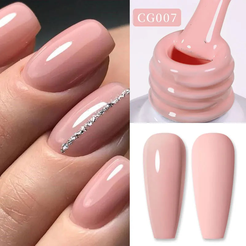 BORN PRETTY 10ml Nude Pink Gel Nail Polish Varnis Semi Permanent Nail Gel Varnish Soak Off UV Gel for Valentine's Day Gift Nails