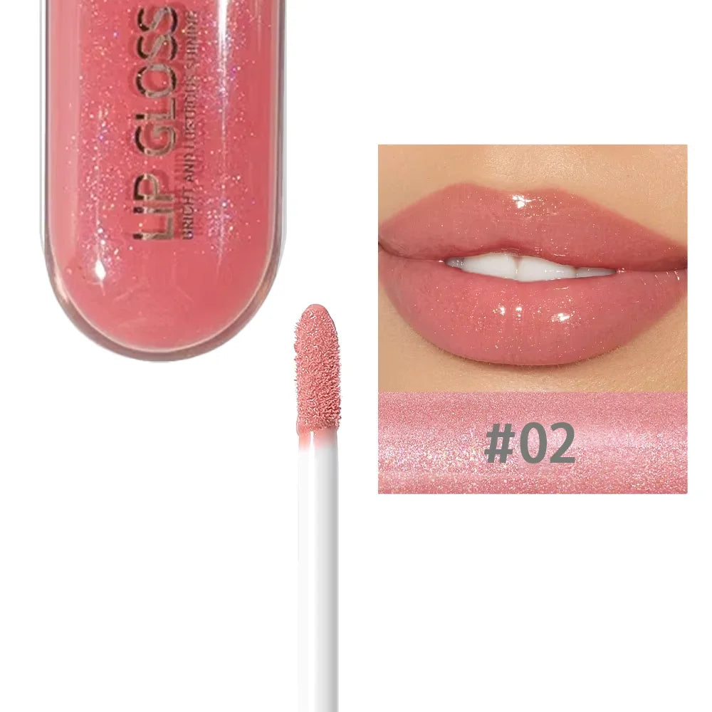 Christmas 12 Colors Glitter Lip Gloss Long Lasting Diamond Pearlescent Metallic Liquid Lipstick Moisturizing Lip Glaze Cosmetics