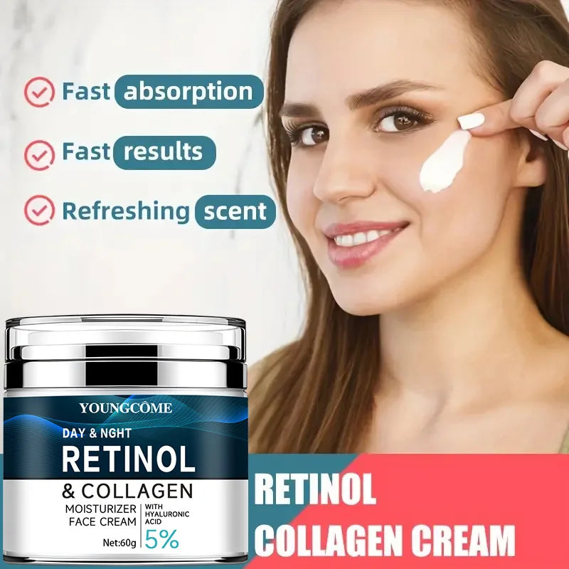 YOUNGCOME Face CreamCollagen Hyaluronic Acid Skin Care Anti-Wrinkle Moisturizing Anti-Aging Night Shrink Pores Whitening Smooth