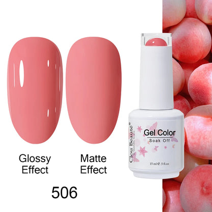 Clou Beaute 15ml Nail Gel Polish Warm Color Dark Red Brown Semi Permanent Nail Art Manicure Soak Off LED UV Varnishes Lacquer